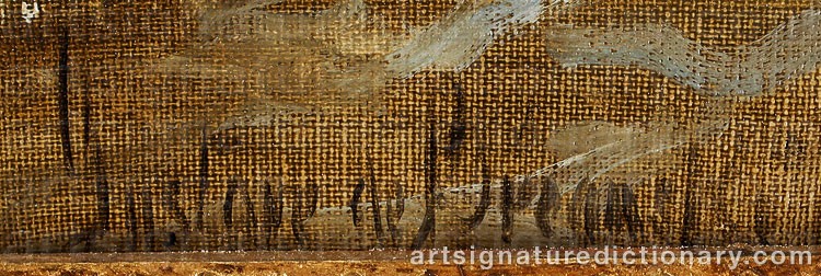 Authentic signature by Gustave De BREANSKI on artwork