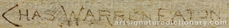 Authentic signature by Charles Warren EATON on  artwork