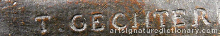 Authentic signature by Théodore GECHTER on  artwork