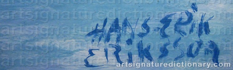 Signature by Hans Erik ERIKSSON
