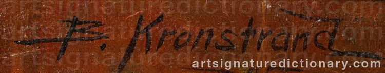 Signature by Bror KRONSTRAND