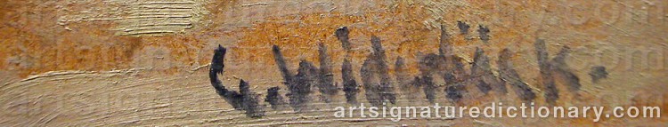 Signature by Gusten WIDERBÄCK