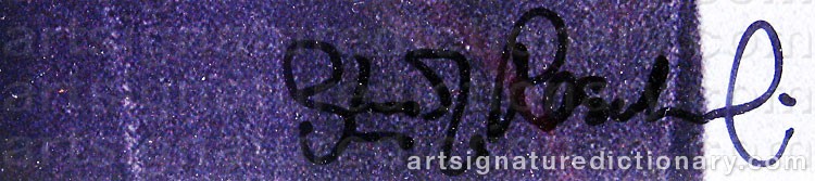 Authentic signature by Sten ROSENLUND on artwork