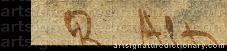 Authentic signature by Rudolf Von ALT on artwork