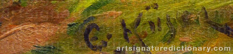 Authentic signature by Ernst KÜSEL on artwork
