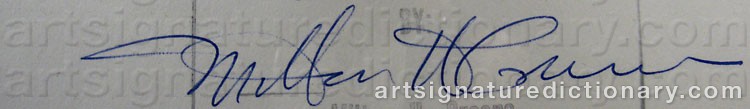 Authentic signature by Milton H. GREENE on artwork