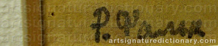 Forged signature of Robert Rafaelovich FALK