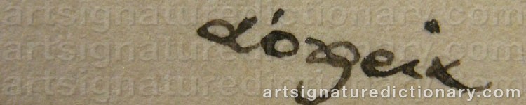 Authentic signature by Christian D'ORGEIX on Painting/Watercolour artwork