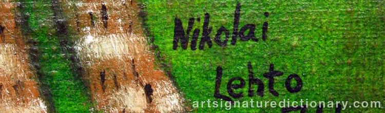Forged signature of Nikolai LEHTO