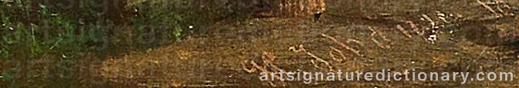Authentic signature by Hermann Heinrich JOHANN on  artwork
