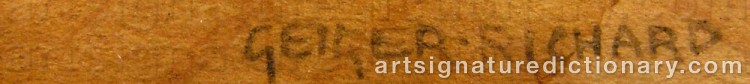 Authentic signature by Richard GEIGER on  artwork