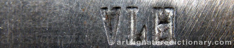 Authentic signature by VLH on  artwork