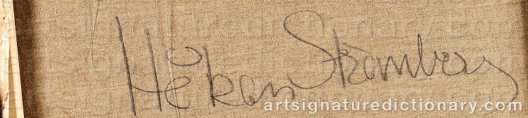 Authentic signature by Håkan STRÖMBERG on artwork