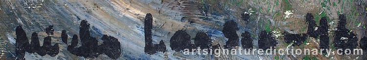 Authentic signature by Mikko LAASIO on  artwork