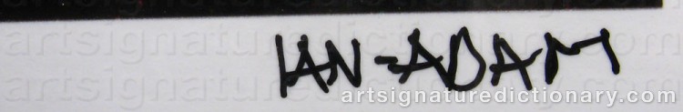 Authentic signature by Jan Adam ÅSTRAND on  artwork