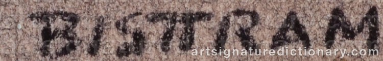 Authentic signature by Emil BISTTRAM on  artwork