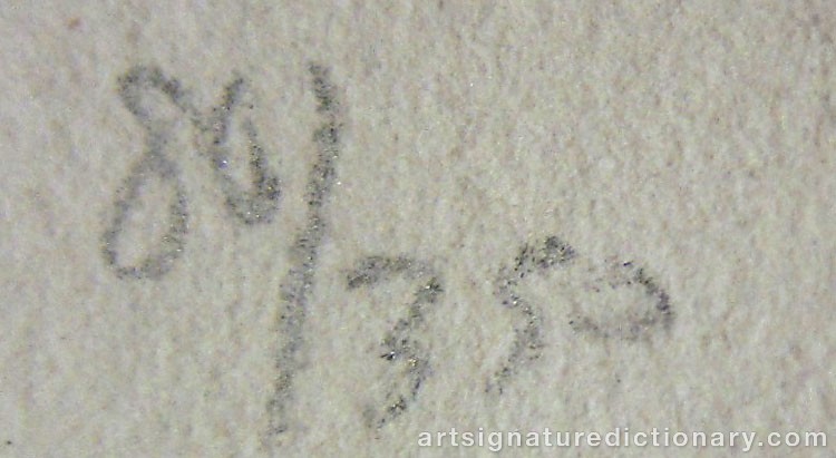 Close-up details showing Salvador DALI signature forgery characteristics