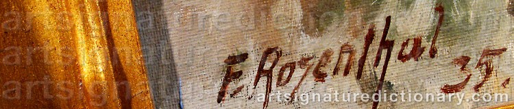 Signature by Fritz Von ROSENTHAL