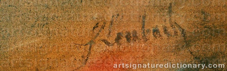Signature by Franz Seraph Von LENBACH