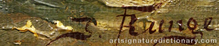 Authentic signature by Julius Friedrich Ludwig RUNGE on  artwork
