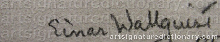 Signature by Einar WALLQUIST