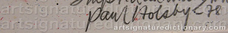 Signature by Paul HOLSBY