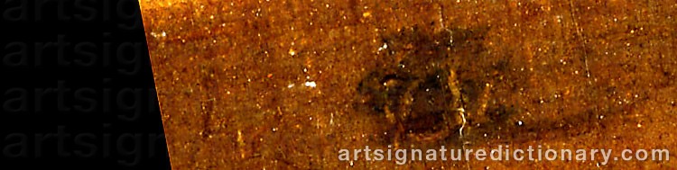 Authentic signature by Gerrit Van VUCHT on  artwork