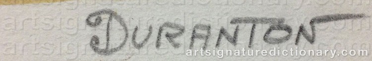 Authentic signature by André DURANTON on  artwork