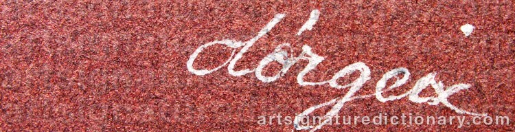 Authentic signature by Christian D'ORGEIX on Painting/Watercolour artwork