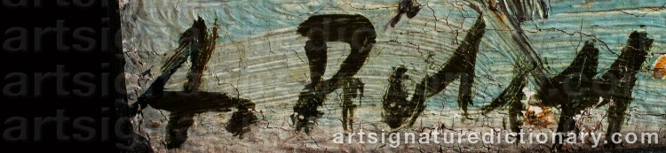 Authentic signature by Alfred ROLOFF on  artwork