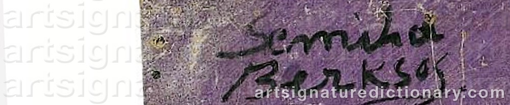 Authentic signature by Semiha BERKSOY on  artwork