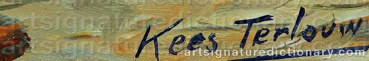 Authentic signature by Kees TERLOUW on  artwork