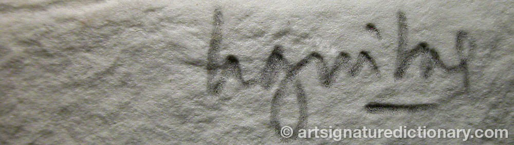 Authentic signature by Henri GUIBAL on  artwork