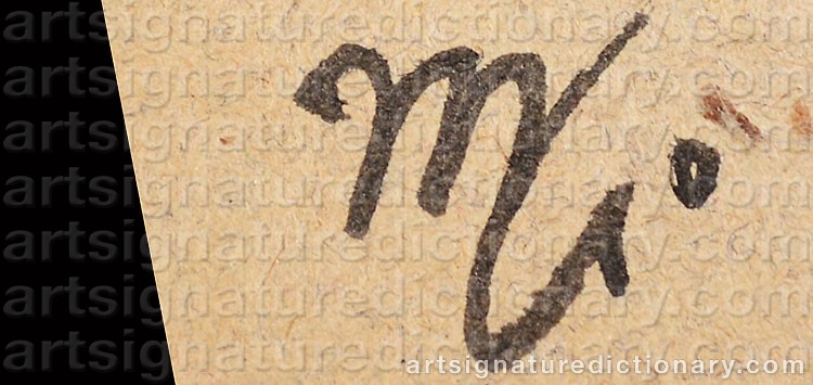 Authentic signature by Mathías GOERITZ on  artwork