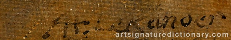 Authentic signature by Axel LEKANDER on Painting/Watercolour artwork