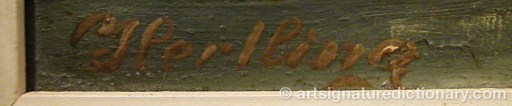 Authentic signature by Wilhelm Jakob HERTLING on  artwork