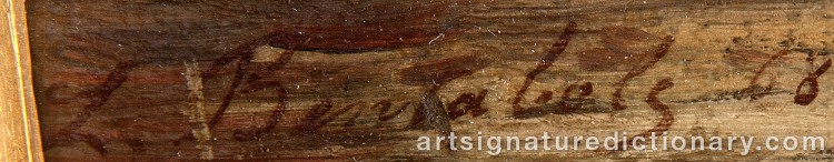 Authentic signature by Louis BENTABOLE on Painting/Watercolour artwork