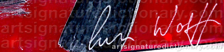 Authentic signature by Ann WOLFF on  artwork