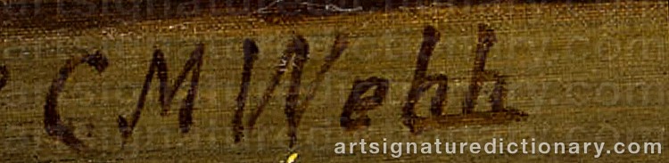 Authentic signature by Charles Meer WEBB on Painting/Watercolour artwork