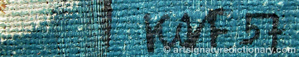 Authentic signature by Karl-Anton FLECK on  artwork