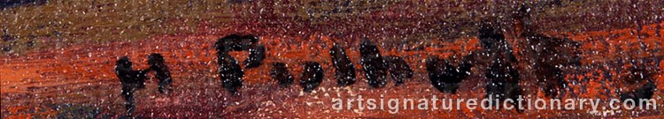Authentic signature by Hanson Duvall PUTHUFF on Painting/Watercolour artwork