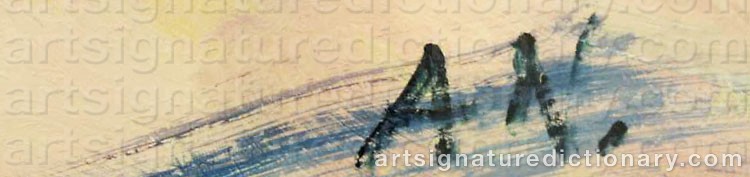 Authentic signature by Allan NILSSON on  artwork