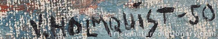 Signature by Verner HOLMQUIST