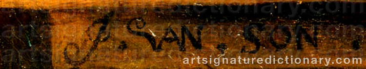 Authentic signature by Joris Van SON on Painting/Watercolour artwork