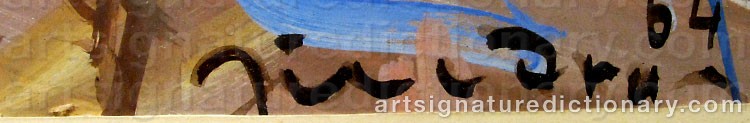 Authentic signature by Jaromír JINDRA on  artwork