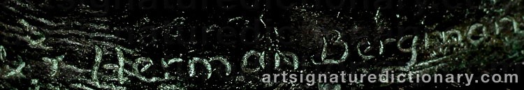 Authentic signature by Edmè BOUCHARDON on  artwork