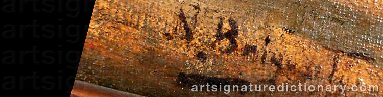 Authentic signature by Nicholas BRIGANTI on artwork
