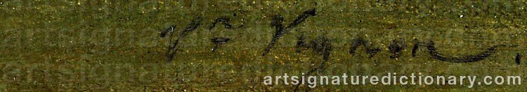Authentic signature by Victor VIGNON on  artwork