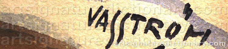 Authentic signature by Eric WASSTRÖM on  artwork