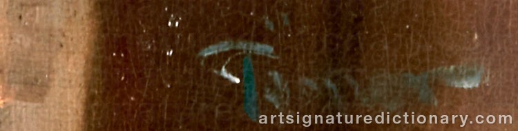 Authentic signature by Carl Erik TÖRNER on  artwork